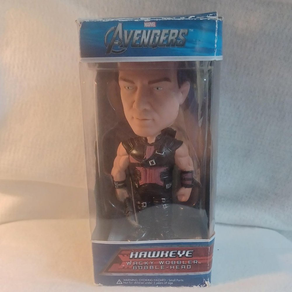 Funko Wacky Wobbler Marvel Hawkeye Bobble Head Avengers 2012 Open Box B-3
